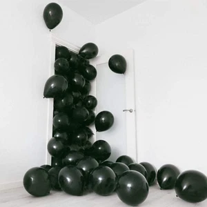 75 Black Balloons 5" 12" helium baby gender shower sport party entertainer stage - Picture 1 of 15