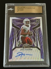 2023 Leaf Metal Draft Proof 1/1 Auto Purple Wave Jake Haener Saints Fresno St