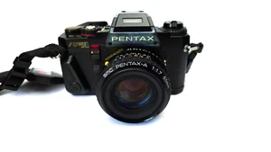 Cámara fotográfica Pentax Program A SLR 35mm con lente Pentax-A 1:1.7 50mm y correa - Imagen 1 de 10