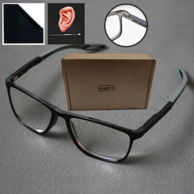 Gafas de lectura de marco cuadrado anti-azul TR90 para hombre 1,0 1,5 2,5 2 3,0 3,5 4X Foto 1 de 4