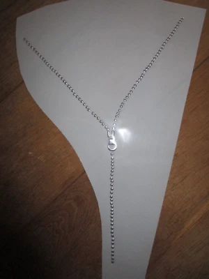 Diamanté Hotfix Rhinestone transfer Motif  Neckline Zipper / Chain  18cm x 27cm - Image 1 of 2