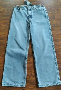 Nuevo con etiquetas jeans de mezclilla azul claro reacción en cadena talla mediana EE. UU. 6/AU10 pierna ancha - Imagen 1 de 11