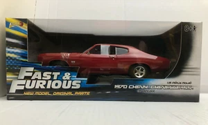 JOHNNY LIGHTNING FAST & FURIOUS 1970 CHEVY CHEVELLE SS RED 1:18 DIECAST MODEL 34 - Picture 1 of 6