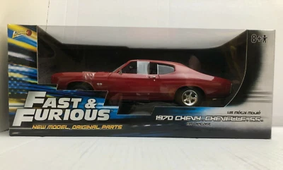 JOHNNY LIGHTNING FAST & FURIOUS 1970 CHEVY CHEVELLE SS RED 1:18 DIECAST MODEL 34 - Image 1 of 4