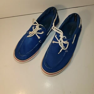 Nautica Mens Boat Deck Blue Shoes Sz 10.5 M Canvas SPINNAKER - Picture 1 of 5