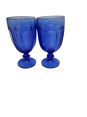 Hermosas copas de agua azules Noritake Provincial 5 5/8"  Foto 1 de 3