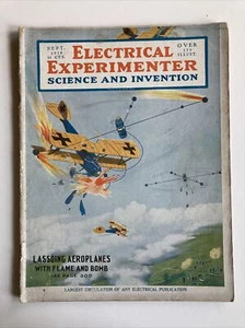 Electrical Experimenter Magazine September 1918 WW1 “Lassoing Aeroplanes W/Bomb - Imagen 1 de 8