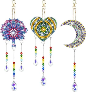 Finphoon Diamond Painting Suncatcher Wind Chime Kits 3PCS Double Sided - Picture 1 of 6