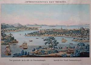 Istanbul - Ansicht von Constantinopel - Campe 1799 - Rares originales Aquatinta - Bild 1 von 3