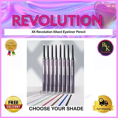 XX Revolution Exact Eyeliner Gel Eyeliner Pencil 0.1g - Choose Your Shade - New - Image 1 of 4