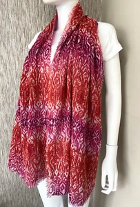 RALPH LAUREN REVERSIBLE TIE DYE COTTON CRINKLE SCARF - Picture 1 of 10