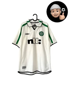 2001 2002 Celtic Glasgow Escocia Umbro Retro Vintage Visitante Camiseta de Fútbol Camiseta L - Imagen 1 de 8