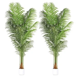 Artificial Palm Tree 7.2Ft Tall Large Fake Plant Indoor Decorative Faux Silk ... - Picture 1 of 9