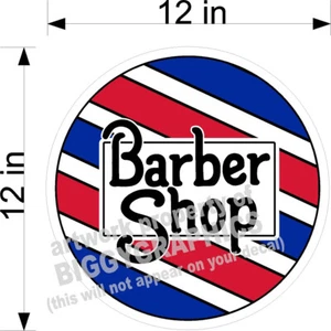 BARBER SHOP STYLIST HAIRDRESSER STORE FRONT VINYL DECAL STICKER  12" TALL - Picture 1 of 2