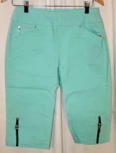 NEW Jamie Sadock Skinnyliscious Knee Capri Long Golf Shorts Mint Green Size 2 - Picture 1 of 4