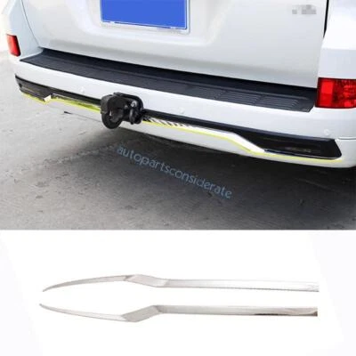 For Toyota Land Cruiser 2008-2020 2021 Chrome Steel Rear Bumper Protector Strip - Imagem 1 de 4