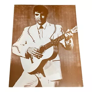 VTG Elvis Presley 11x14 Sepia Tone Poster Photo Reprint Heavy Paper - Picture 1 of 5