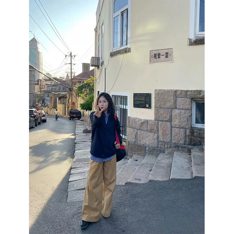 DRIES VAN NOTEN Wide-leg Slacks Floor-mopping Pants High Elastic-waist Trousers - Image 1 of 4