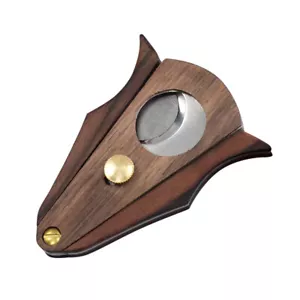 Holz Doppelklinge Zigarrenschneider Guillotine Mini Cutter Schloss System Geschenk für Männer - Bild 1 von 7