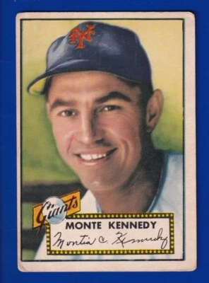 MONTE KENNEDY giants 1952 TOPPS #124 VERY GOOD - Image 1 of 2