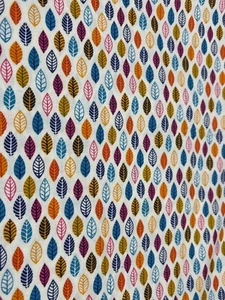 Helens Meadow Cotton Fabric by Clothworks 23" x 44" Multi-Color Leaf Pattern Qui - Picture 1 of 7