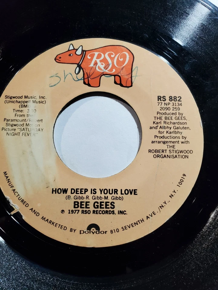 Bee Gees - Can't Keep A Good Man Down / How Deep Is Your Love RSO VG F51 - Image 1 of 1