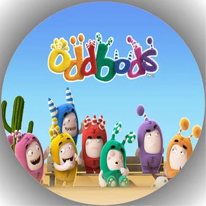 Ostia per torta compleanno festa immagine torta fondente - cialda Oddbods P6 - Foto 1 di 1