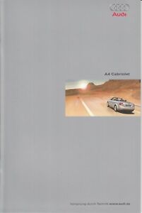 Prospekt Audi A4 Cabriolet 09/01 2001