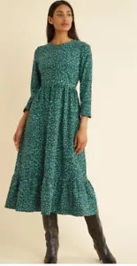 Albaray Arlie Cord Ditsy Floral Long Dress Size 10 - Picture 1 of 9