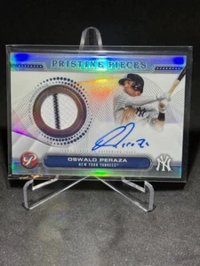 2024 Topps Pristine Baseball Oswald Peraza Pristine Pieces Auto Relic Card - Imagen 1 de 2