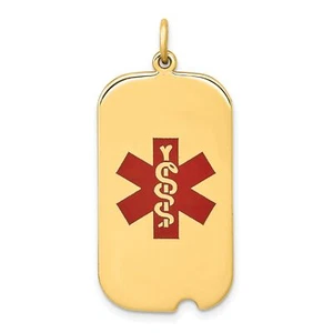 14k Yellow Gold Medical Jewelry Charm Pendant - Picture 1 of 6