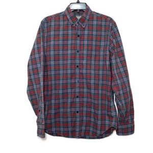 J Crew Mens Red Shirt Plaid Long Sleeve Button Down Pocket Red Size Medium - Picture 1 of 7