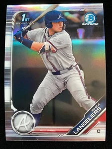 Bowman Draft 2019 Cromo SHEA LANGELIERS 1° Rookie RIFRATTORE Atletica RC QTY - Foto 1 di 4