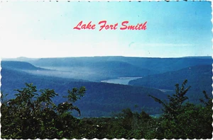 Postcard:  Lake Fort Smith --  Ozark National Forest --- Arkansas -- USA - Picture 1 of 2