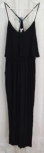 BB DAKOTA womens One and Done Rayon Spandex Jumpsuit Black Size Large - Picture 1 of 3
