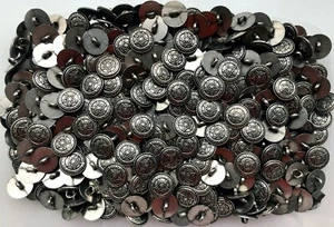 15mm 24L Antique Aged Silver Effect Star Oklahoma Metal Shank Buttons (XM26) - Picture 1 of 2