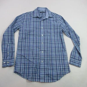 Nautica Shirt Mens Small 14.5 Long Sleeve Button Front Plaid Pockets Casual - Picture 1 of 10