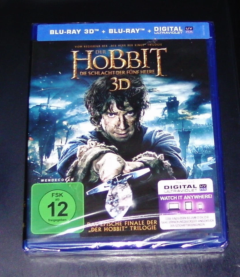 DER HOBBIT DIE SCHLACHT DER FÜNF HEERE 3D BLU RAY + BLU RAY NEU & OVP - Bild 1 von 4