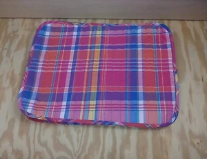 Lot Of 4 Vintage Plaid Cloth Placemats Pink Plaid Quilted Placemats Table Decor - Picture 1 of 16