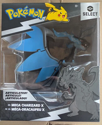 JAZWARES POKEMON SELECT MEGA CHARIZARD X ARTICULATED ACTION FIGURE *BRAND NEW*