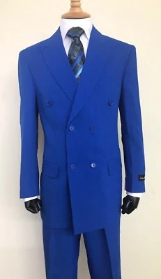 Traje Real Doble Pecho Para Hombre, Blanco, Negro (con Pantalones) por Fortino Landi Foto 1 de 4