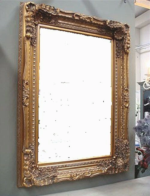 ESPEJO DE MADERA EN DORADO. 120 X 90 CMTS. MOD. LOGROÑO - Imagen 1 de 4