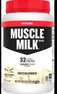 Muscle Milk Genuine Protein Powder, Vanilla Crème, 32g Protein, 2.47 Pound, 16 s