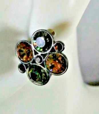 Pendientes Joan Rivers Plata Circonita cúbica Multicolor Logo Caja Inserto Redondo Calidad Nuevo Foto 1 de 4