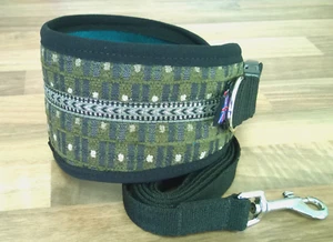 GREYHOUND / LURCHER DOG COLLAR FLEECE LINED ADJUSTABLE 13" - 17" ./ - Picture 1 of 2