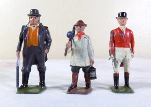 Vintage lot of 3 Lead Figures  2 with a moving arm 2" - Picture 1 of 5