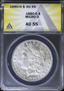 1880-O $1 Morgan Silver Dollar ANACS AU 55 | Micro O - Picture 1 of 4