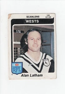 1980 Scanlens Rugby League Alan Latham #166 (Wests Magpies) - Picture 1 of 2