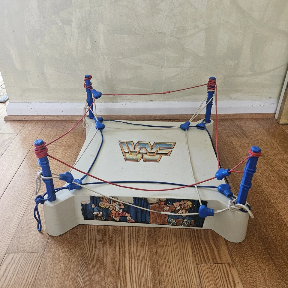 Anillo de lucha libre LJN WWF Sling Em Fling Em Superestrellas 1985 Titan De colección Foto 1 de 4
