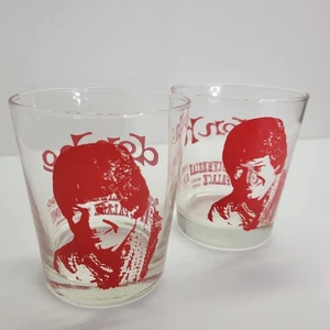 2 Vintage Don Ho Polynesian Palace Cocktail Glasses Reef Towers Hotel Hawaii Red - Picture 1 of 9
